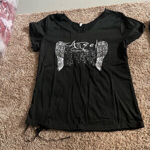 Black Angel wings front & back w back cut out New just like pic Tagged 3x fits L
